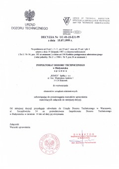 Uprawnienia UDT w zakresie wytwarzania urządzeń ciśnieniowych